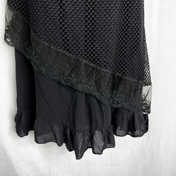 3/15❤️JON & ANNA Asymmetrical Fishnet Lace Top - Picture 6 of 13